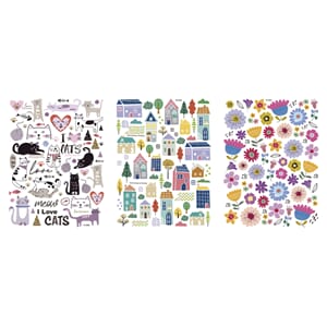 Rayher - Katt, hjem og blomster rubons, 3 ark