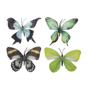 Sommerfulger - Maigrønn, str 8 cm, 4 stk