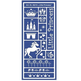 HOME DESIGN: Stensil - Little Princess, ark str.12.5x28.5cm