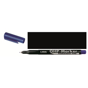 OHP Marker Permanent medium, 1 mm, Black