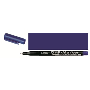 OHP Marker Permanent medium, 1 mm, Blue