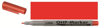 OHP Marker Nonpermanent, 1 mm, Red