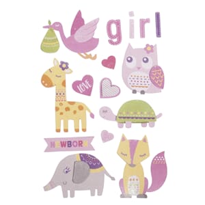 3D stickers - Baby rosa, 15/Pkg