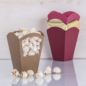 Sjablong mal - Popcorn boks, 4.5x4.5x11 cm, 1 stk