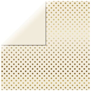 Echo Park Paper - Gold foil Elfenben, 12x12 inch