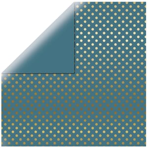 Echo Park Paper - Gold foil Petrol 12x12 inch