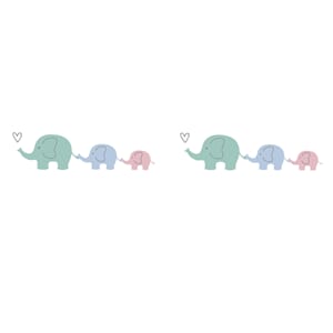 Washitape - Elefant famile, 15 mm x 10 m