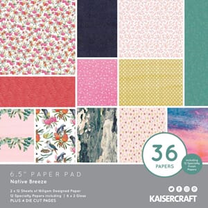 Kaisercraft: Native Breeze Paper Pad, 6.5x6.5 inch, 40/Pkg