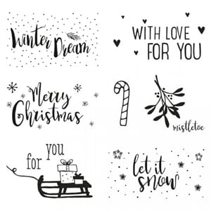 Christmas Greetings clear stamps
