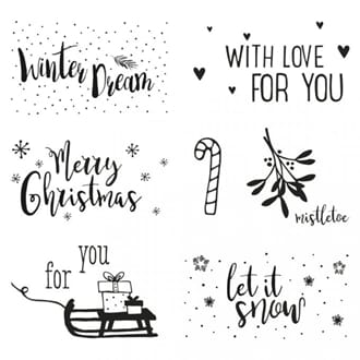 Christmas Greetings clear stamps