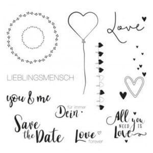 Rayher stamps - Love Greetings