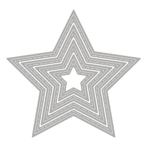 Rayher dies - Stiplede stjerner, 4/Pkg