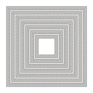 Rayher dies - Stiplede kvadrat, 7/Pkg