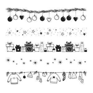 Rayher stamps - Juleborder, str 10,2x10,2 cm