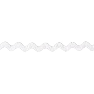 Zigzag braid - White, bredde 14 mm