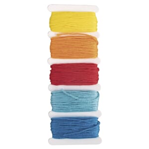 Rayher: Regnbue farger - Stitch & Knot bomullstråd 5x10m