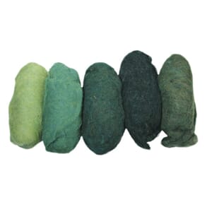 Toveull - Melert grønne farger, 100% ull