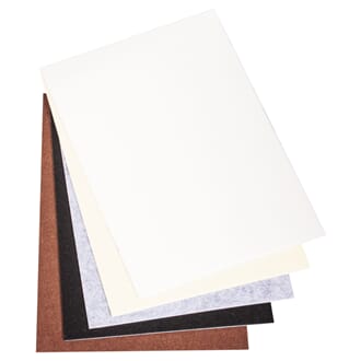 Selvklebende hobbyfilt, nøytrale farger, str 20x30 cm, 5/Pkg