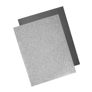 Metallik stryketransfer - Sølv & sort, 2 ark