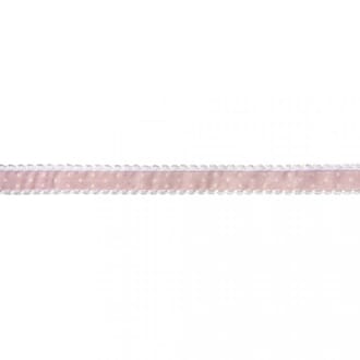 Dekorbånd - Rosa m/prikker & pyntekant, 15 mm