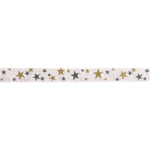 Dekorbånd med stjerner, bredde 25 mm