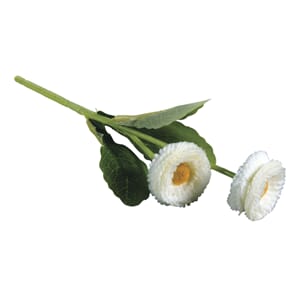 Kunstige blomster - Ringblomst, hvit, str 23 cm, 1 stilk