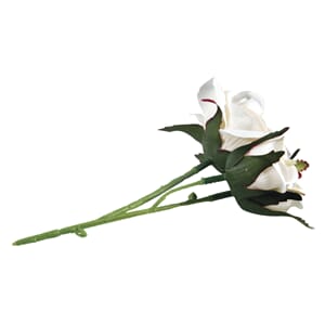 Kunstige blomster - Roser, hvit, str 15cm, 1 stilk