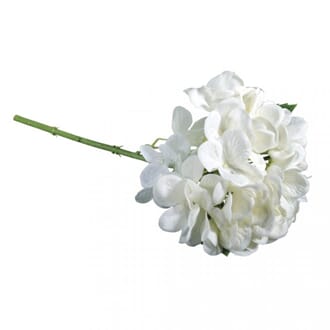 Kunstige blomster - Hortensia, hvite, str 33 cm, 1 stilk