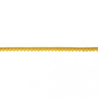 Mini pompom bånd - Gul, str 1 cm, 3 meter