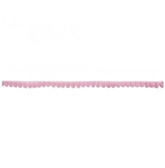 Mini pompom bånd - Lyse rosa, str 1 cm, 3 meter