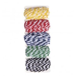 Twine - Farget miks, 2 mm, 4 meter pr farge