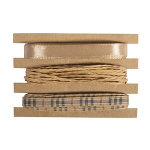 Dekorbånd - Kraft, 3 design, 9 meter