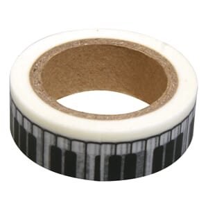 Washi Tape keyboards, 15mm, roll 15m