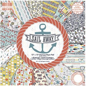 First Edition - Sail Away Paper Pad, 12x12 inch, 48/Pkg