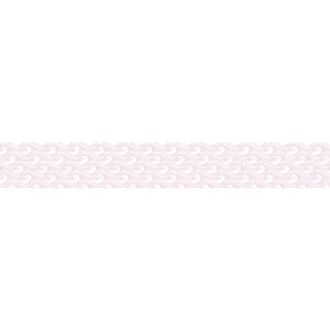 Washitape - Bølger rosa, 10 mm x 15 meter