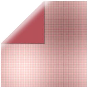 Mønsterark - Rød rutet, str 30.5x30.5 cm