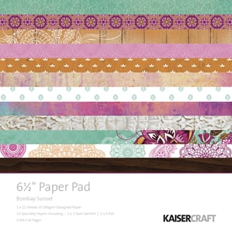 Kaisercraft: Bombay Sunset Paper Pad, 6.5x6.5, 40/Pkg