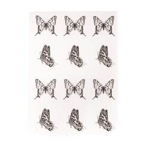 Transfer - Butterflies, black/clear, 2 ark a 10 stk