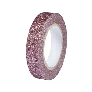 Glittertape - Rosa, smal 8mm x 5 m