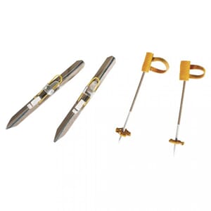 Miniatyr ski og staver, str 11 cm, 1 par