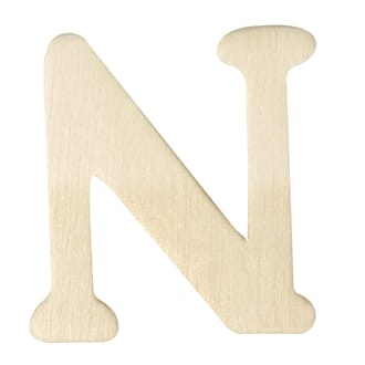 Trebokstav & tall - N, str 4 cm