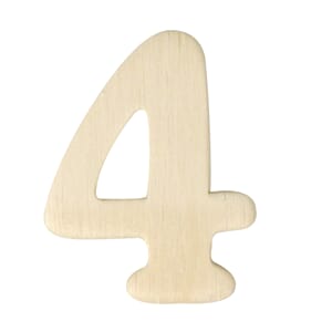 Trebokstav & tall - 4, str 4 cm