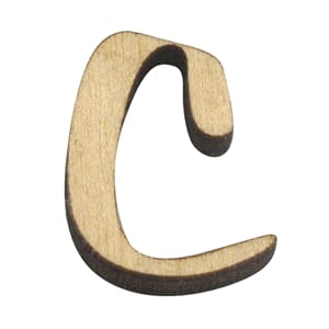 Bokstav av tre - C - 2 cm høy