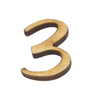 Tall av tre - 3 - 2 cm høy