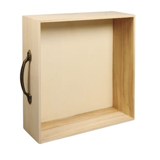 Settekasse ramme - Tre, str 25x25x8 cm, 1 stk