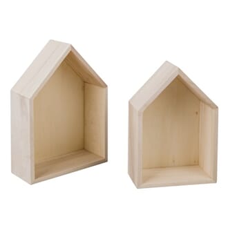 Trekasse - Husform, FSC 100%, str 14x10x4cm+12,5x8,5x4cm