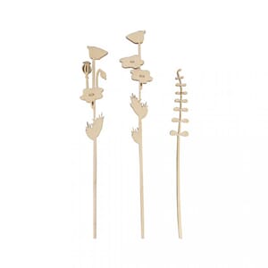 Tredekor - Amoner & Gress, str 16+18,5+20 cm, 3 stk