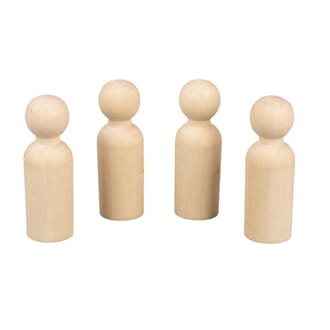 Kropper av tre - str 7,7 cm, FSC 100%, 4 stk