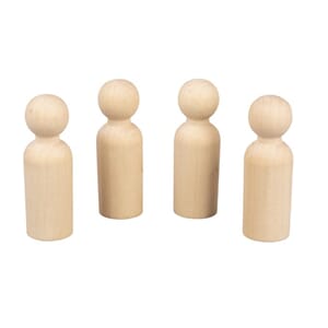 Kropper av tre - str 7,7 cm, FSC 100%, 4 stk