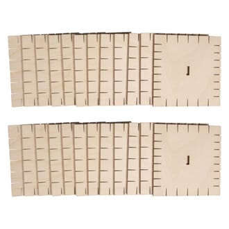 Flette skiver - Makrame, str 9,5x9,5cm, 24 stk